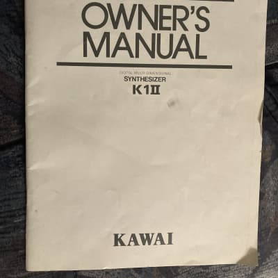 Kawai K1II Original Owners Manual / User Manual