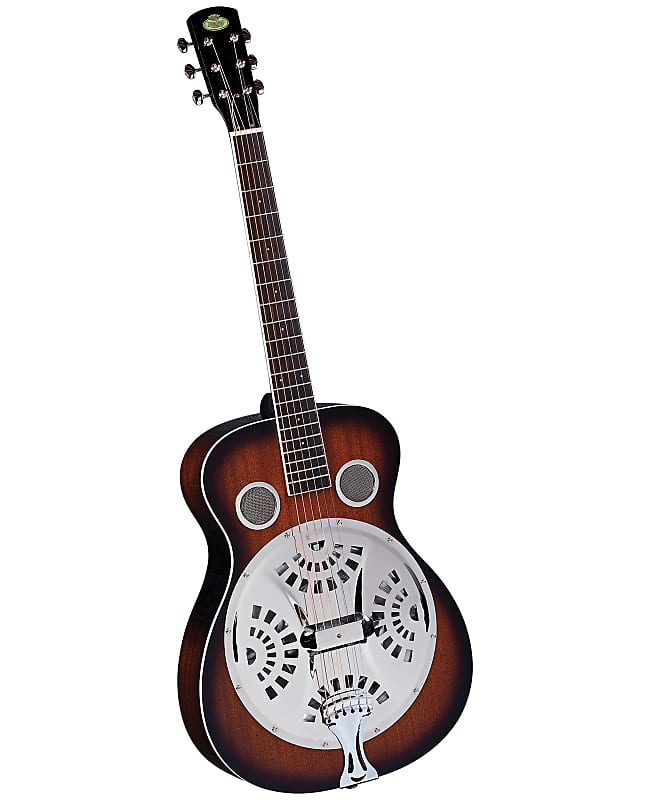 Regal RD-30T Studio Series Roundneck Resophonic Guitar – Sunburst Mahogany image 1