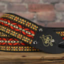 D'Andrea Ace 4 Vintage Reissue Multicolor Bohemian Red Jacquard Weave Guitar Strap w/ Free Shipping
