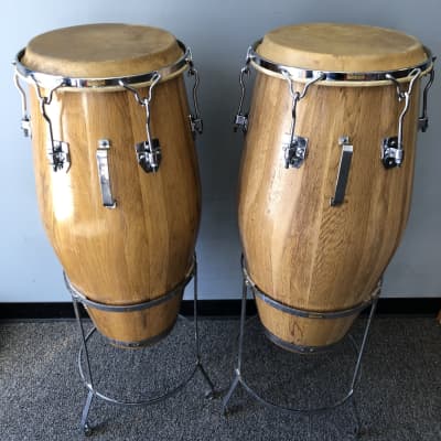 Vintage 1960s Original Valje Conga and Quinto Hand Drum pair