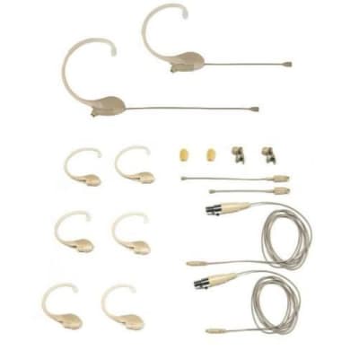 2 OSP HS10 Tan Earset Mics 1 Long & 1 Short Boom for Beyer Wireless Systems image 1
