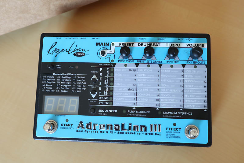 Roger Linn AdrenaLinn III Blue 2010s | Reverb