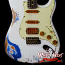 Fender Custom Shop Wild West White Lightning 2.0 Stratocaster HSS Rosewood Board 22 Frets Heavy Relic Lake Placid Blue