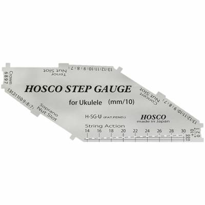 NEW Hosco Stainless Steel Step Gauge for Soprano, Concert & Tenor Size Ukuleles for sale