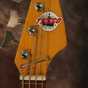 Teisco Del Rey EB-110 Tulip 31 inch scale Bass Original Case 1960's Sunburst image 4