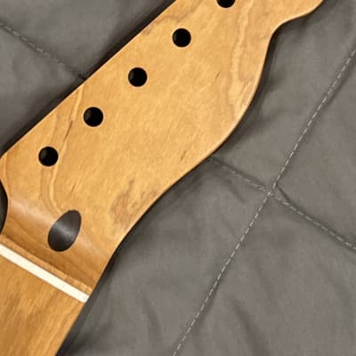 One Piece Roasted Maple Fits Tele Radius Bone Nut Reverb