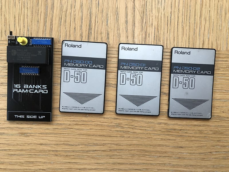 Roland D50 ROM PCM Card Set + Bonus 16 Bank RAM Card image 1