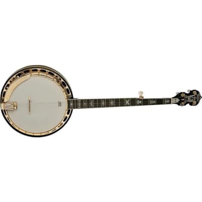 Washburn Americana Series B17K 5 String Banjo with Remo Top, Flame Maple Back and Sides, 22 Frets, Maple (Engraved Heel & Back of Headstock) Neck, Glo image 1