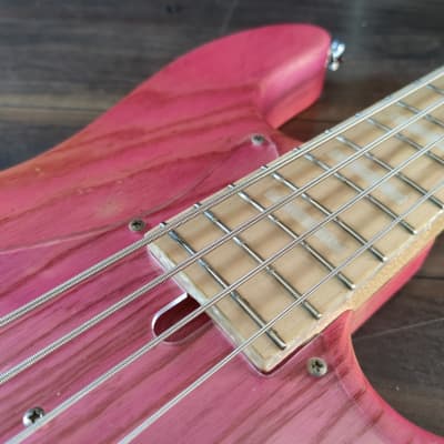 2010 Bacchus Japan Handmade Series WL4/ASH 70's Jazz Bass (Oiled Pink) image 5