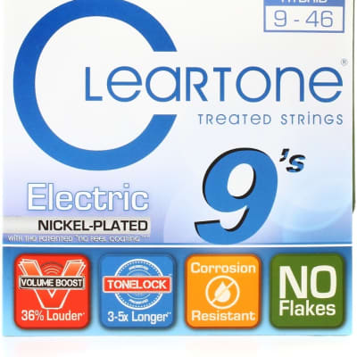 Cleartone 9419 Nickel Plated Electric Guitar Strings - .009-.046 Hybrid image 1