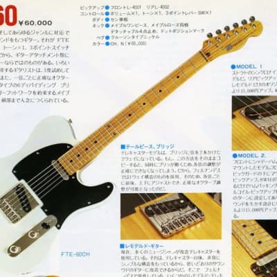 1980 Fernandes Japan FTE-60 Telecaster (Vintage White) image 3