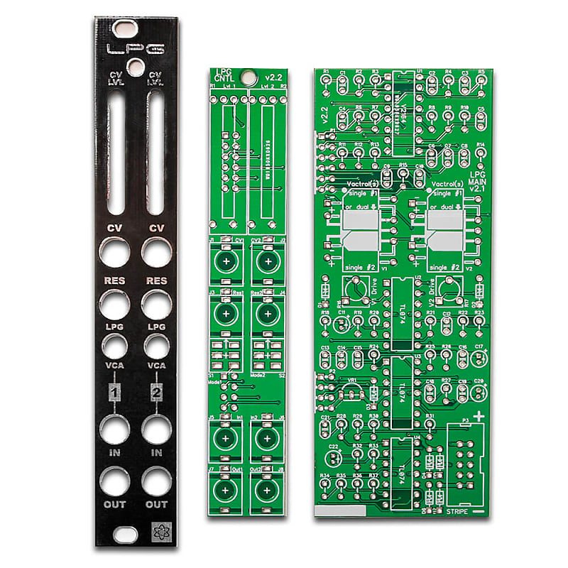 Synthrotek LPG PCBs and Panel - Low Pass Gate Eurorack Module PCB Set image 1