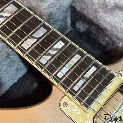 DAngelico Deluxe Bedford SH Desert Gold Semi Hollow Body Electric Guitar image 10