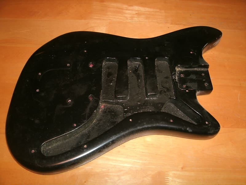 60's Vox V234 Hurricane V235 Spitfire REFINISHED black guitar body image 1