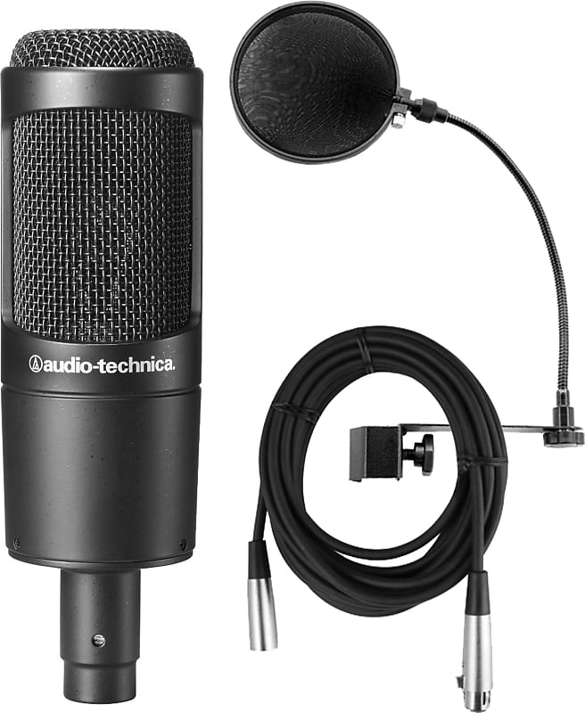 Audio Technica AT2035 W/Shock Mount , Pop Filter, and | Reverb