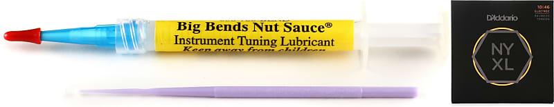 D'Addario NYXL1046BT Nickel Wound Electric Strings -.010-.046 Balanced Tension Regular Light + Big Bends Nut Sauce in Gr image 1