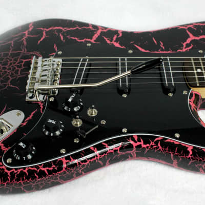 Custom Crackle Painted and Upgraded Fender Squier Affinity Strat With Gig Bag image 13