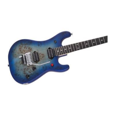 EVH 5150 Series Deluxe Poplar Burl Basswood 6-String Electric Guitar with Ebony Fingerboard (Right-Handed, Aqua Burst) image 3