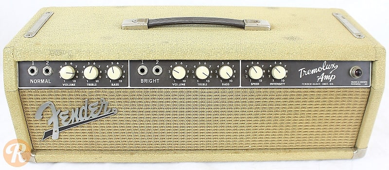 Fender Tremolux 6G9-B 30-Watt 2x10" Piggyback Guitar Amp 1960 - 1963 image 5