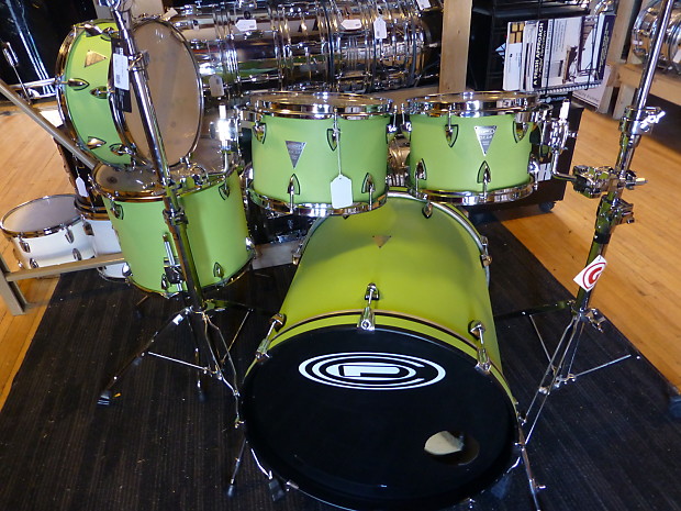 OCDP 5pc Venice Series Drum Set Lime Green Wrap