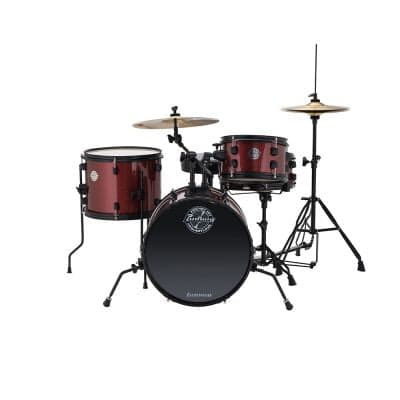 Ludwig Questlove Pocket Drum Kit w/Cymbals Stands Red Sparkle image 1