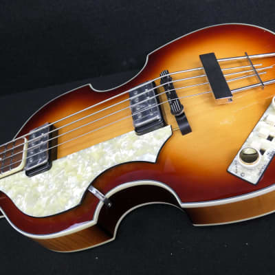 Hofner HCT-500/1L-SB Left Handed Custom Conversion Contemporary Beatle Bass Tea Cups, LaBella Flats & Cream Switches. image 1
