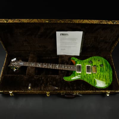 PRS Wood Library Custom 24 Fatback Quilt Maple 10 Top Stained Flame Maple Neck Brazilian Rosewood Eriza Verde 2023 (0359120 ) image 3