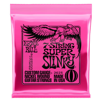 Ernie Ball Super Slinky 7-String Nickel Wound Electric Guitar Strings 9-52 Gaug image 2