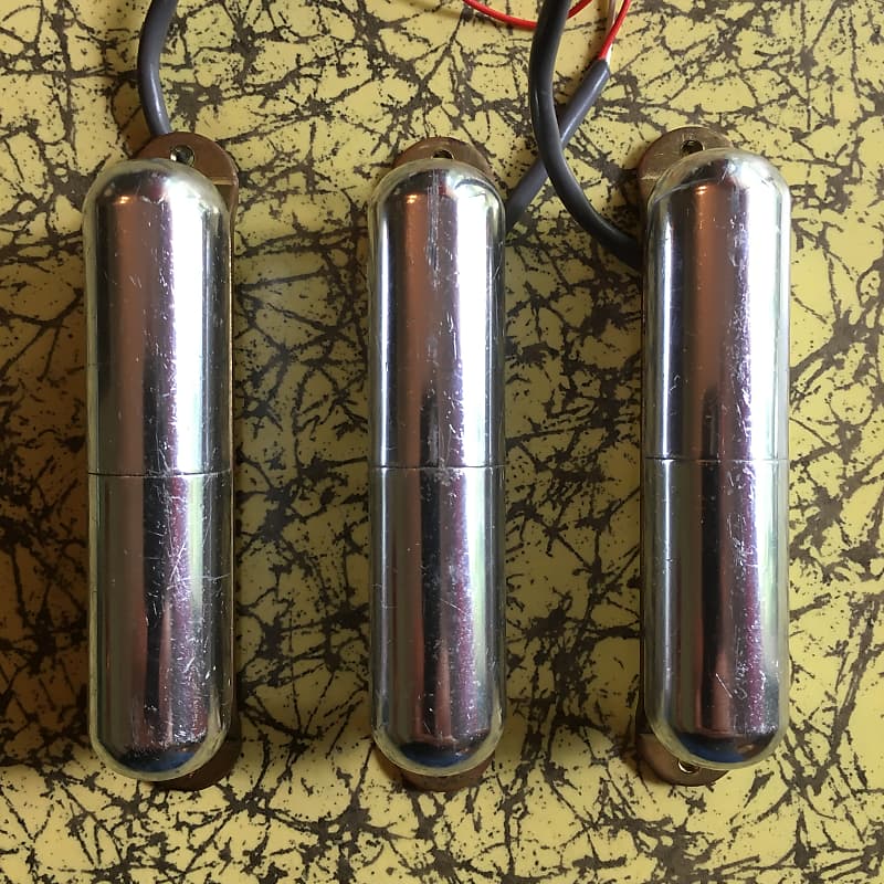 Kent Armstrong Lipstick Pickups SLV10 Set of 3 1990s Chrome Reverb