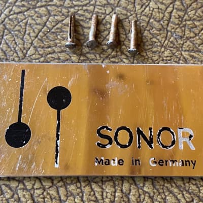 Sonor Vintage 70's Drum Badge - w/tacks image 1