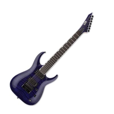 ESP Brian ‘Head’ Welch SH-7 EverTune 7-String Electric Guitar with Neck-Thru Basswood Body, Flamed Maple Top, 3-Piece Maple Neck, and Ebony Fingerboard (Right-Handed, See Thru Purple) image 5