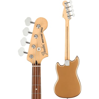 Fender Player Mustang PJ Bass with Pau Ferro Fingerboard Firemist Gold image 5