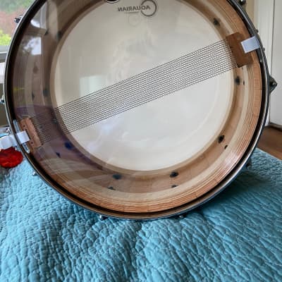 Archer 5.5x14 Stave Snare Drum - 30 piece - Curly Maple - 10 Lug - Custom 2020 image 6