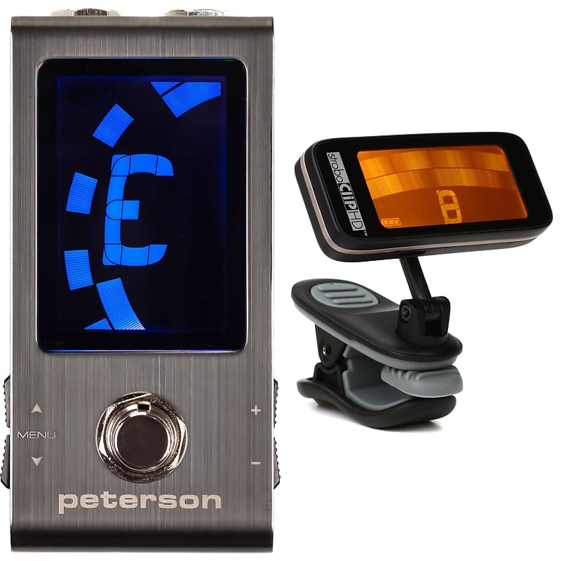 Peterson StroboStomp Mini Pedal Tuner with StroboClip HD Clip-on Tuner image 1