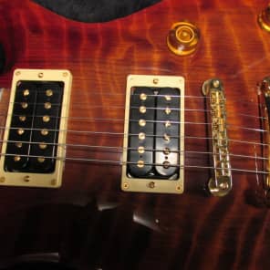 PRS Limited Edition 1990 Amber Burst Signed Headstock Redwood Top Semi Hollow NM OHSC image 4