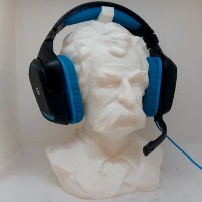 Mark Twain Headphone Stand! Headset Holder Rack, Hanger Bust. Hip Hop/Audio/Beat Home Recording/PC image 3
