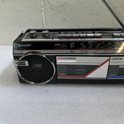 Sharp Stereo Radio Twin Cassette Recorder WQ-272 - Black - Two Way Speaker image 4