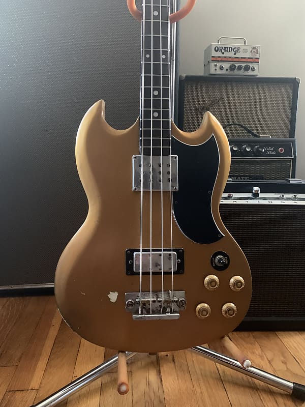 Ibanez Lawsuit Era Sg Bass 1970s Gold Reverb