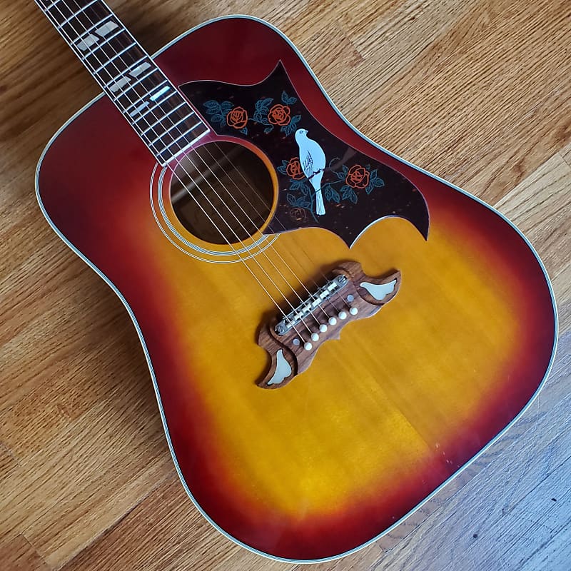 Lyle W-415 Gibson Dove Copy Acoustic Guitar || Matsumoku 60s 70s Cherry  Sunburst