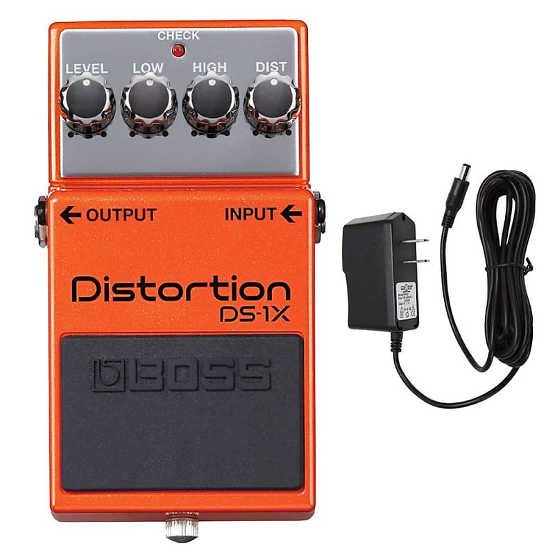 BOSS DS-1X Distortion Pedal with PigHog PP9V Pig Power 9V DC 1000ma Po image 1