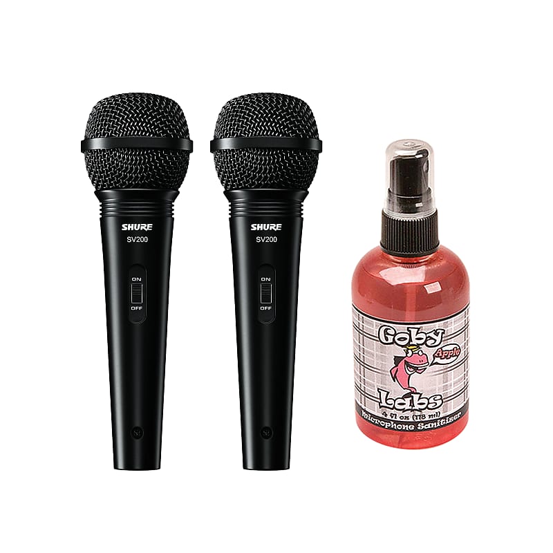 Shure SV200-W Microphones Dual Pack & Mic Sanitizer Package image 1