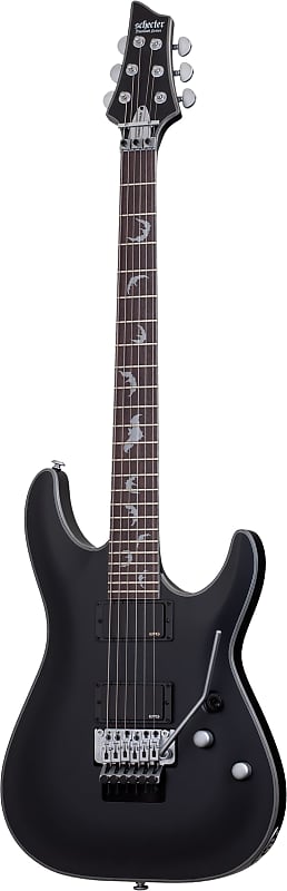 SCHECTER E-Gitarre, Damien Platinum-6 FR, Satin Black image 1
