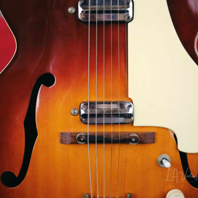 1950s Silvertone 1425 Aristocrat Archtop Electric Guitar - Comes with Original Chipboard Case! image 4