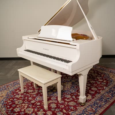 Samick 5'1" SG-155 Baby Grand Piano | Polished White image 1