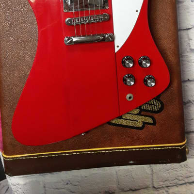 RARE 1990 Gibson Firebird V- Custom Color Cardinal Red w/ OHSC image 3