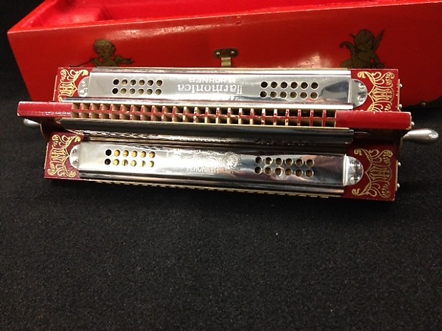 Hohner Tremolo Quartet harmonica Germany With hard case