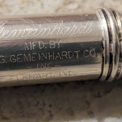 Gemeinhardt M2 1962-1965 - Silver Plated Flute 21427 Serial Number image 2