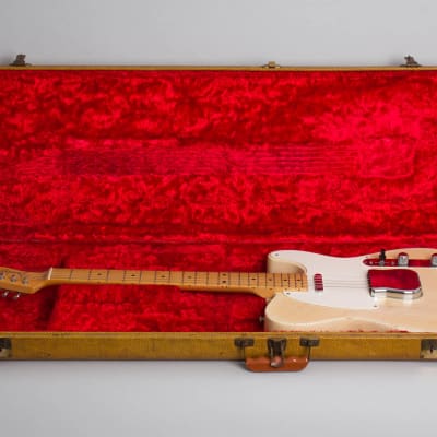 Fender Telecaster Solid Body Electric Guitar (1955), ser. #7792, original tweed hard shell case. image 10