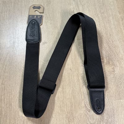 Levy's M8-XL-BLK 2018 Black Polypropylene Guitar Strap Made in Canada Extra Long for sale