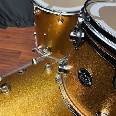 DW Drums Performance Series Maple 3pc Gold Sparkle Kit image 2